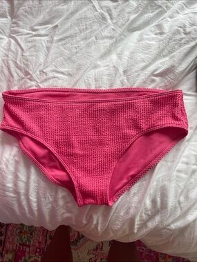 Adore Me Hot Pink Textured Bikini Bottom